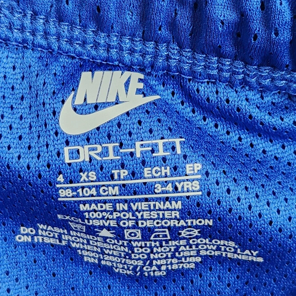 Nike 2-Piece Football Jersey Shorts Set Boys Size 4 Game Royal White‎ Red NEW